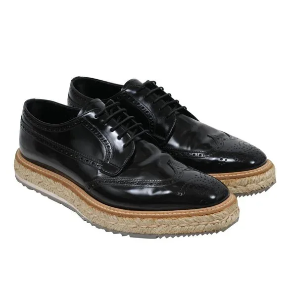 Prada Shoes Prada Men Platform Brogue Us95 Uk85 Black Leather
